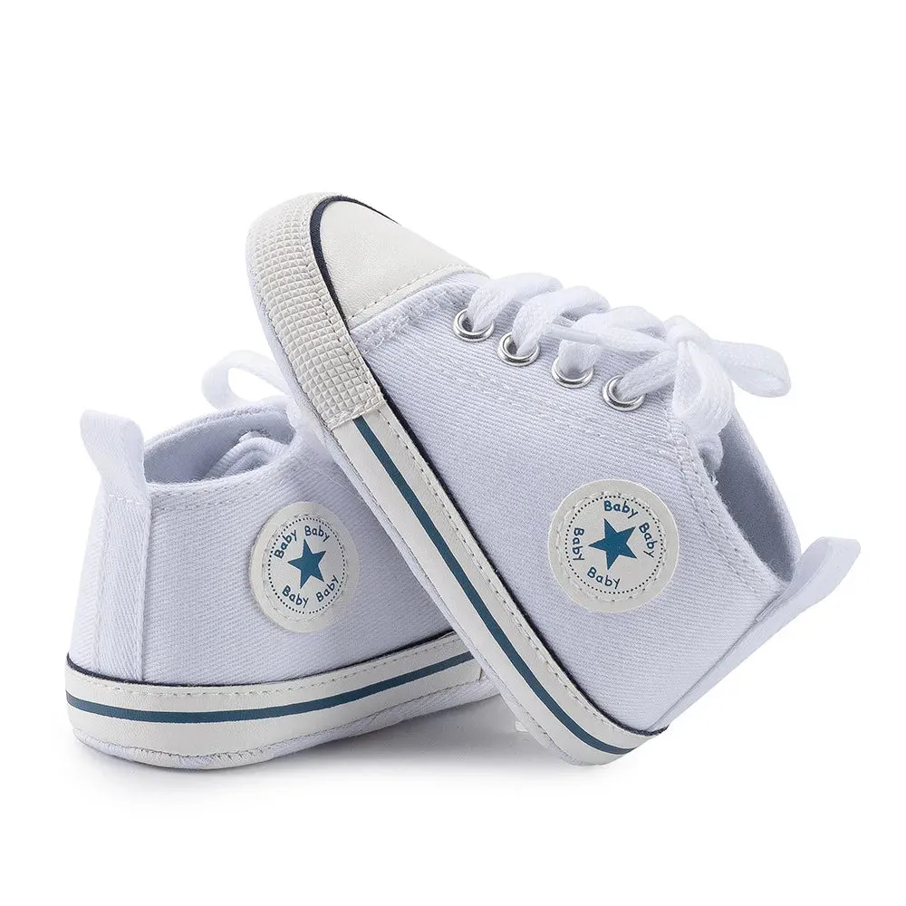 Canvas Sneakers Baby Boys Girls Shoes First Walkers Infant Toddler Anti-Slip Soft Sole Classical New born Baby Shoes 0-18 Month