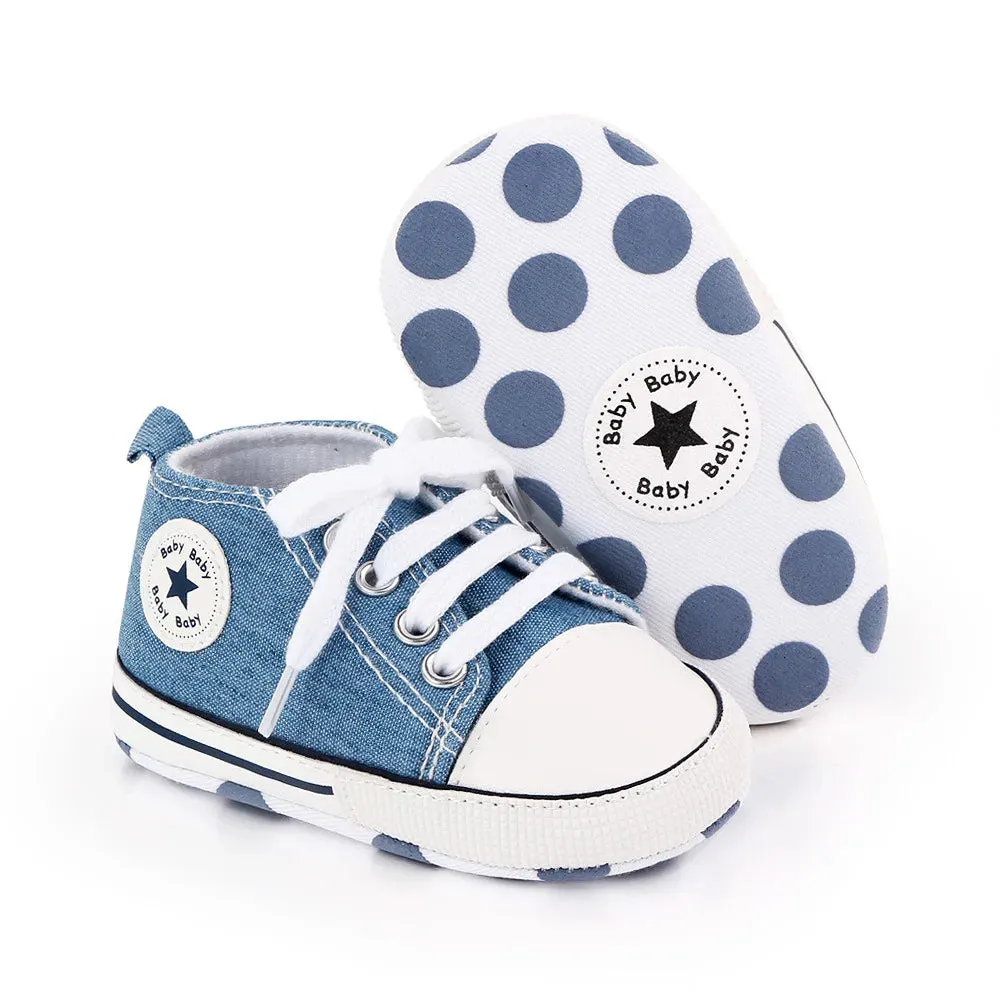 Canvas Sneakers Baby Boys Girls Shoes First Walkers Infant Toddler Anti-Slip Soft Sole Classical New born Baby Shoes 0-18 Month