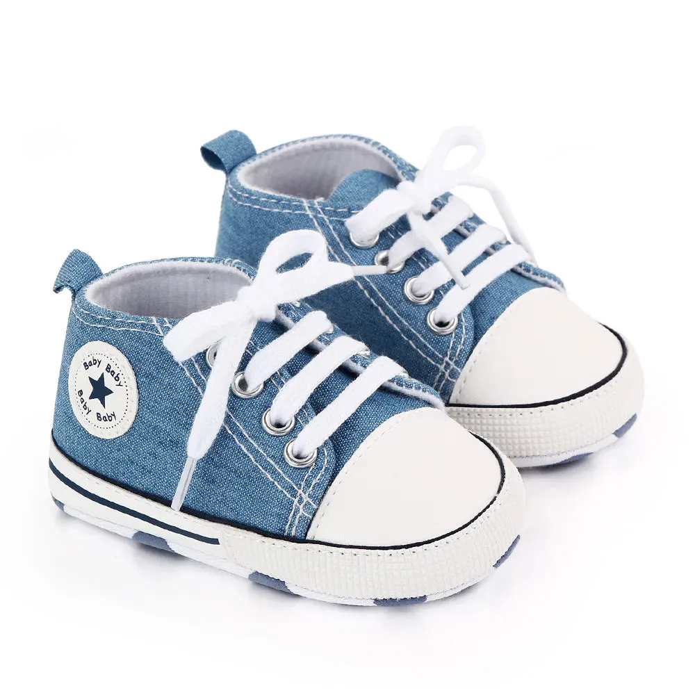 Canvas Sneakers Baby Boys Girls Shoes First Walkers Infant Toddler Anti-Slip Soft Sole Classical New born Baby Shoes 0-18 Month