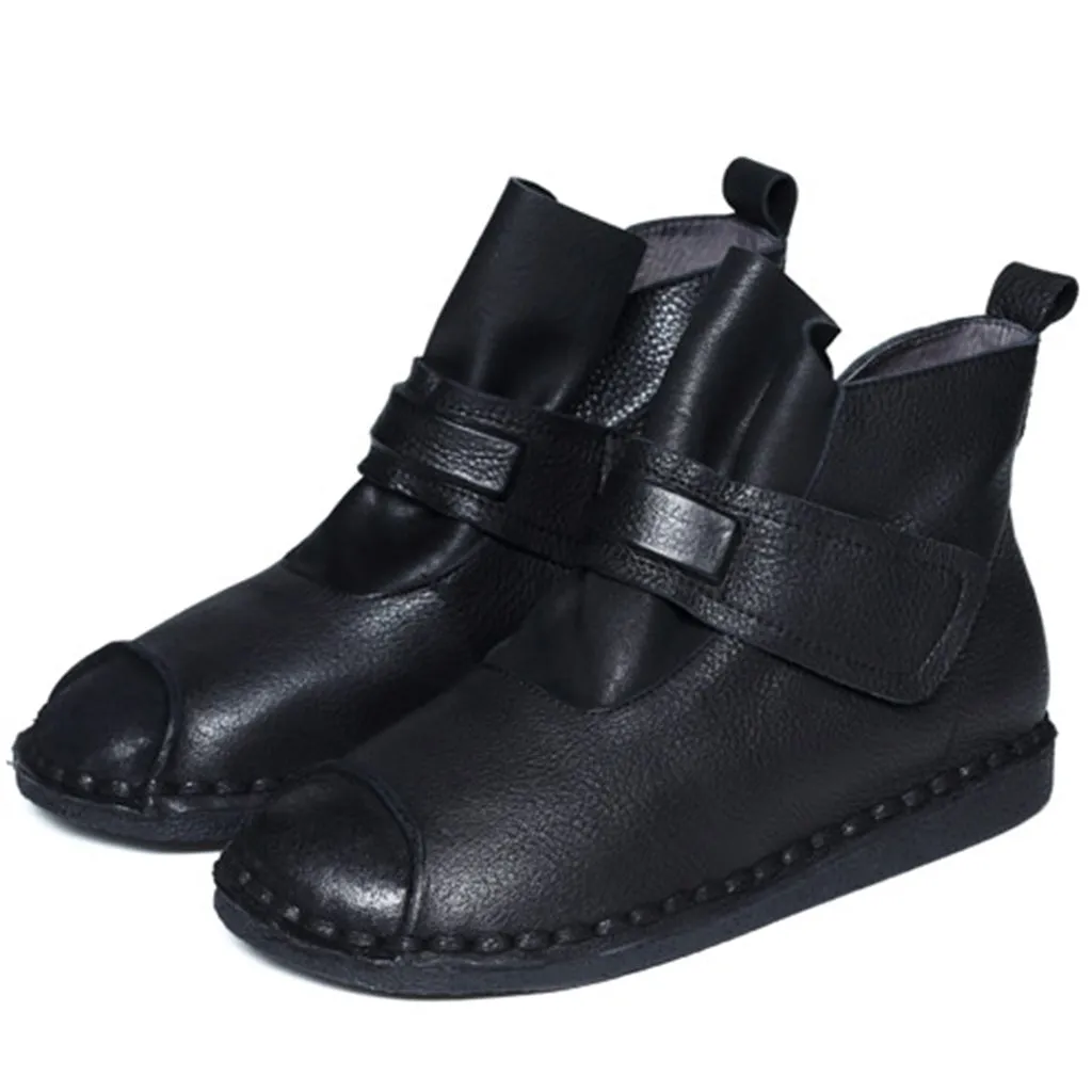 Casual Retro Leather Handmade Short Boots | Gift Shoes