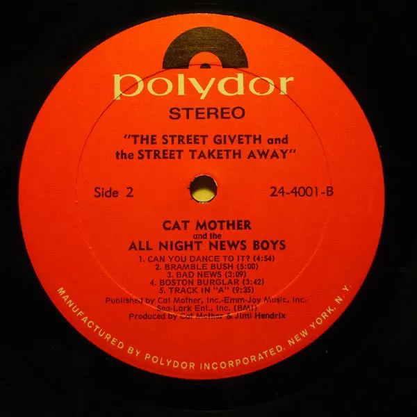 Cat Mother And The All-Night Newsboys - The Street Giveth.. And The Street Taketh Away (LP, Album) (VG)