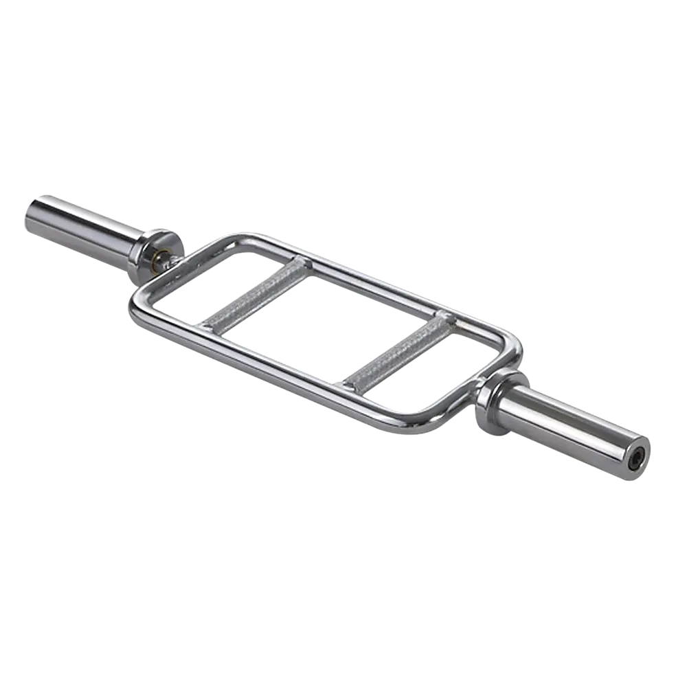 Chrome Olympic Tricep Bar Barbell Heavy Duty with Spring Collars