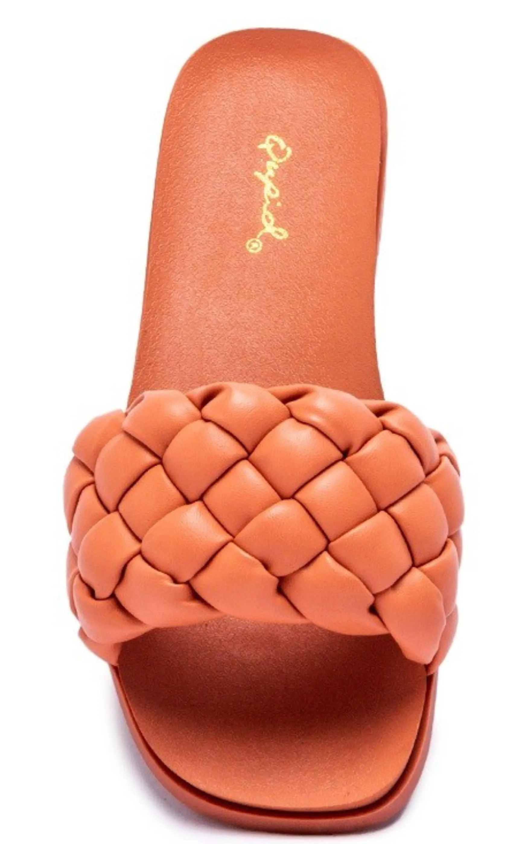 Coral Puffy Woven Band Sandal - Final Sale