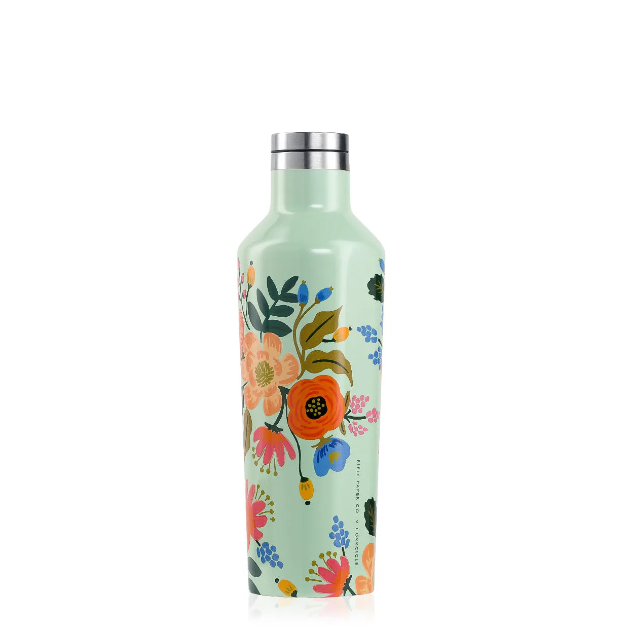 Corkcicle Rifle Paper Canteen 475ml - Mint Lively Floral