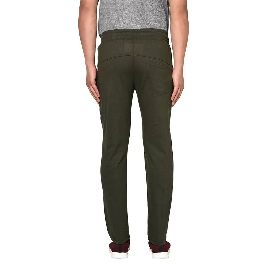 Cotton Blend Olive Track Pant/Pyjama For Men