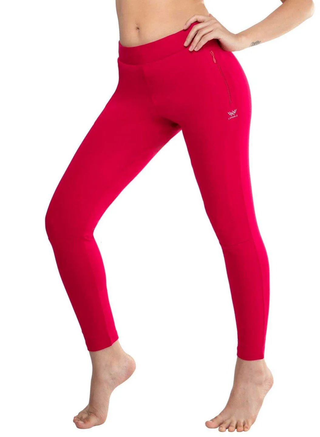 Cotton Pink Gym Wear Tights Yoga Pants With Pockets