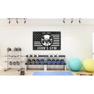 Custom Metal Gym Sign - Personalized Metal Gym Sign - Home Gym Metal Sign - Metal Decor Wall Art