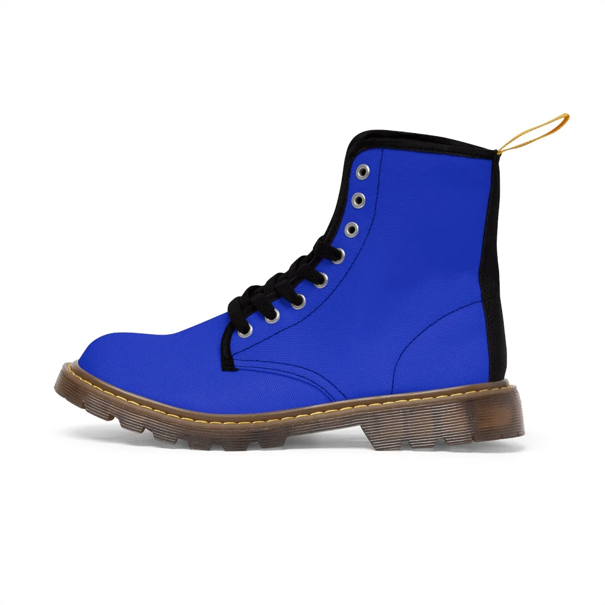 Dark Blue Color Women's Boots, Solid Blue Color Women's Boots, Best Winter Boots For Women