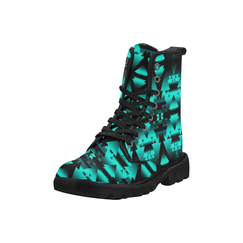 Dark-Teal-Winter-Camp Boots for Women (Black)