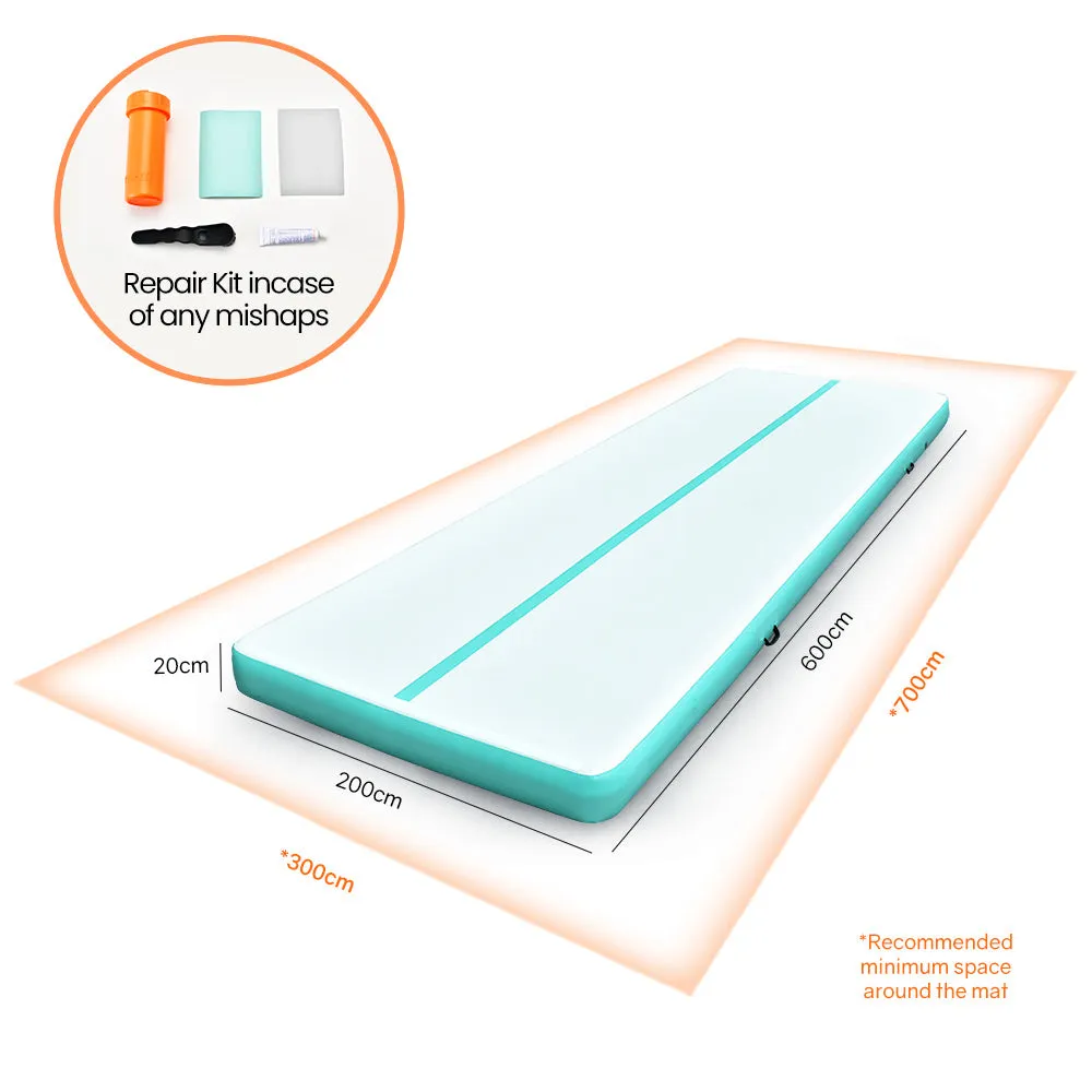 Durable Waterproof Air Track Mat 600x200x20cm for Gymnastics - Proflex