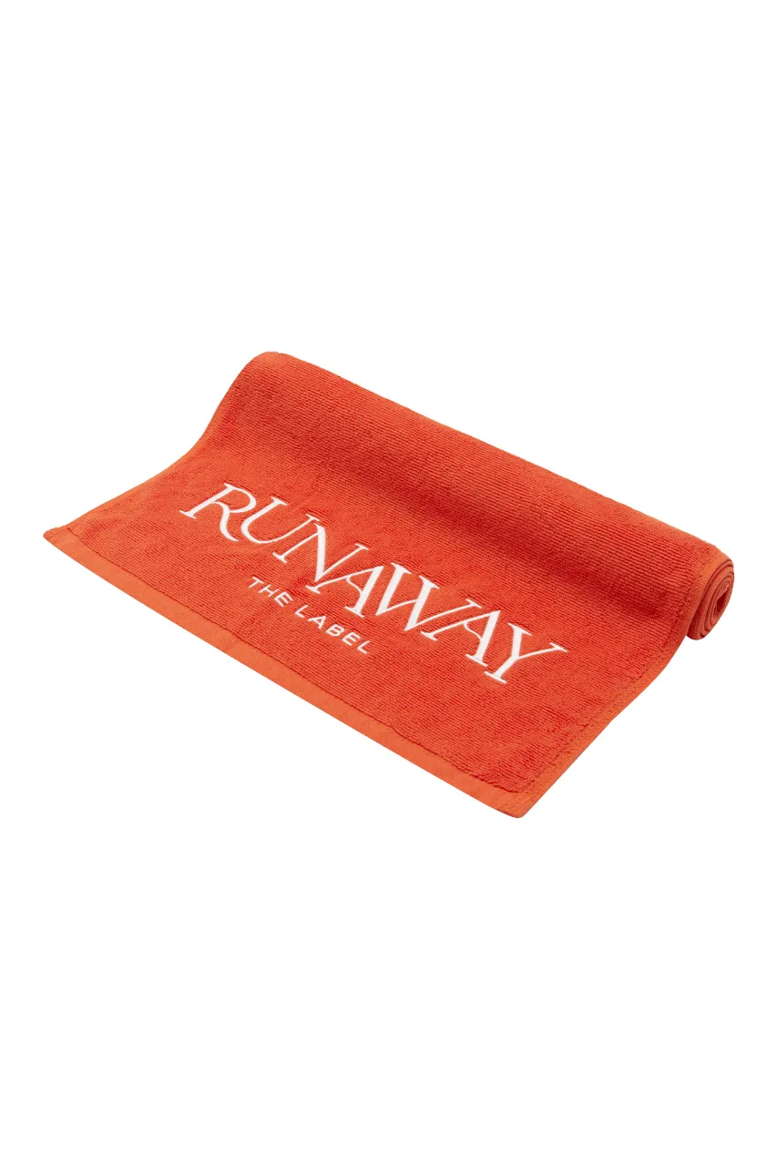 EMBROIDERED GYM TOWEL - ORANGE