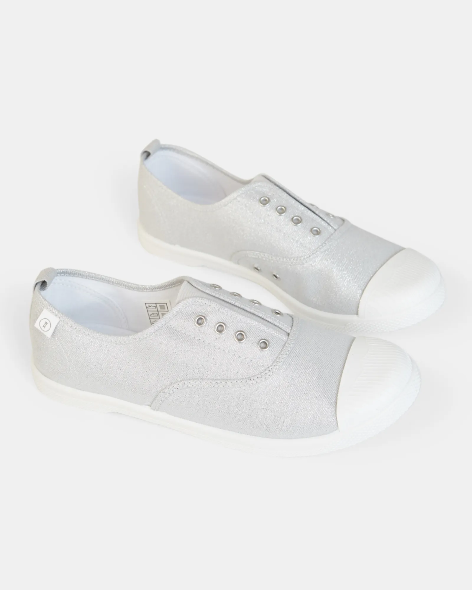 Euro Canvas Plimsole - Metallic Silver