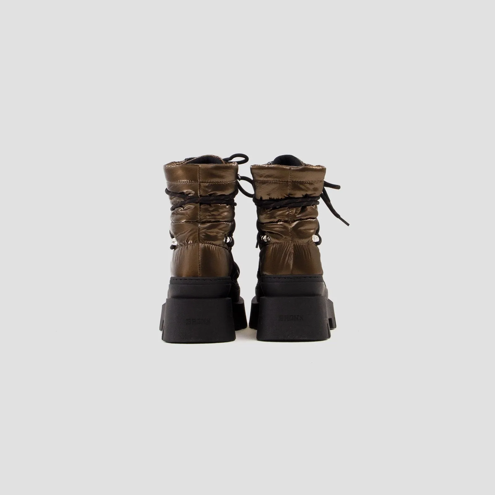 Evi-Ann Double Laces Brown Chunky Boots