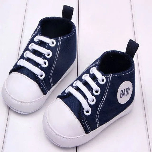 Fashion Infant Toddler Newborn Shoes Baby Girl Boy Sports Sneakers Soft Bottom Anti-slip T-tied First Walkers Prewalker