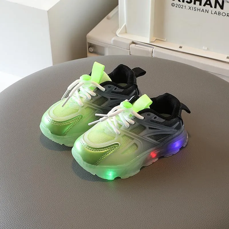 Fashion Personality Light Up Children's Shoes Male