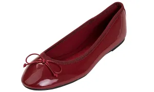 Feversole Women's Macaroon Burgundy Memory Foam Cushion Insock Patent Ballet Flat