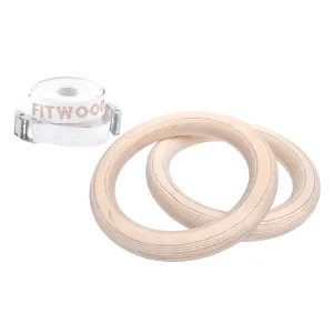 FitWood ULPU Mini Gym Rings Birch & White