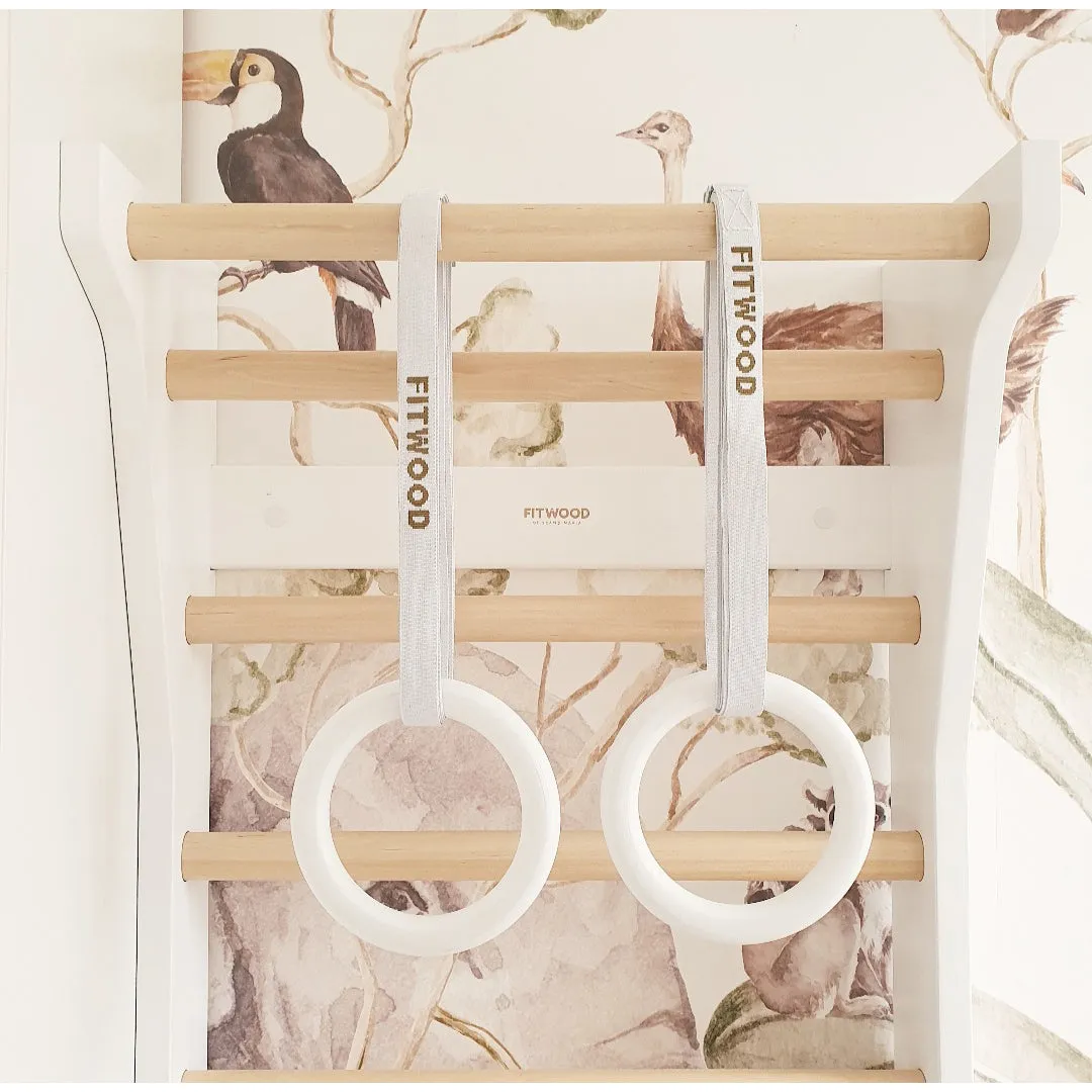 FitWood ULPU Mini Gym Rings Birch & White