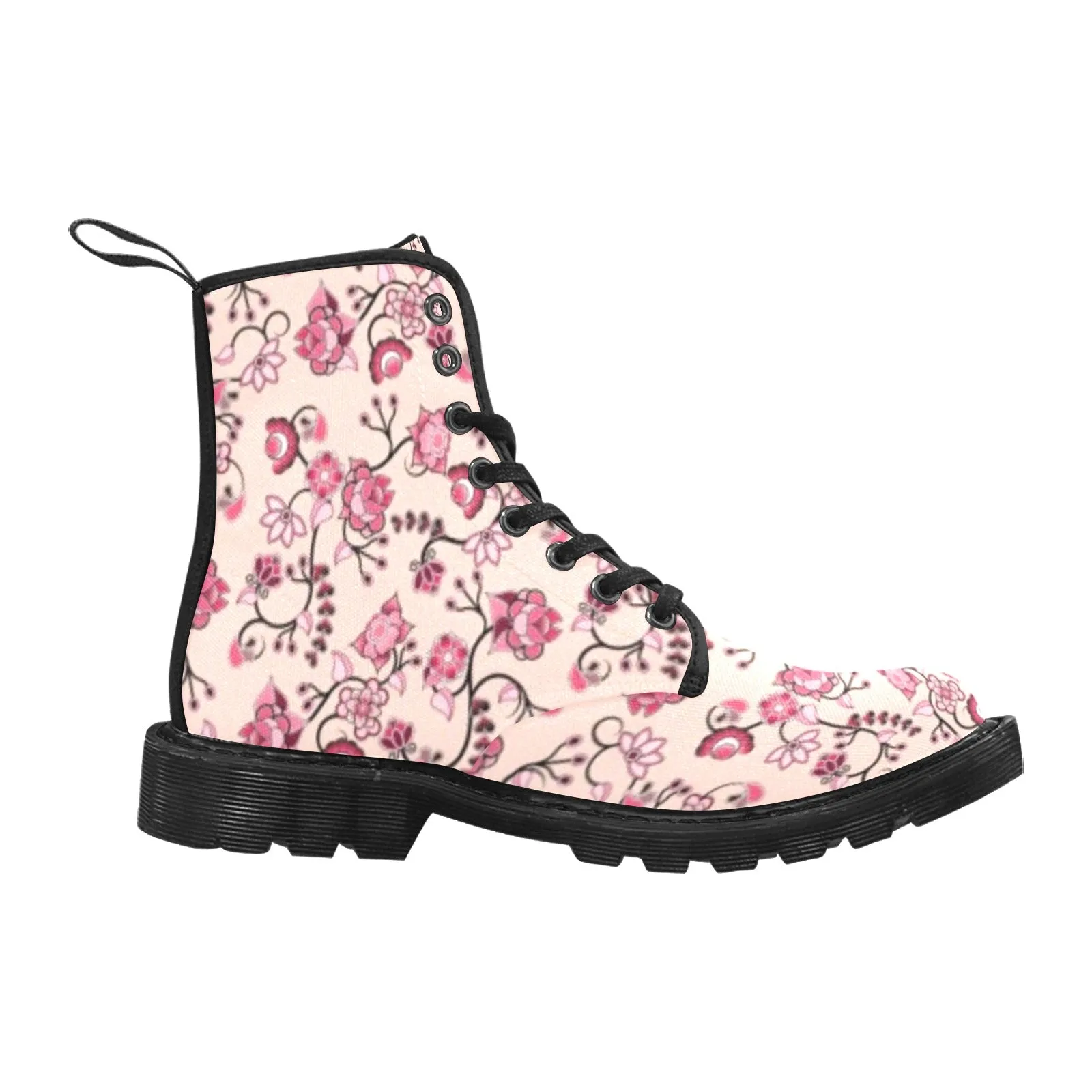 Floral Amour Boots for Women (Black)