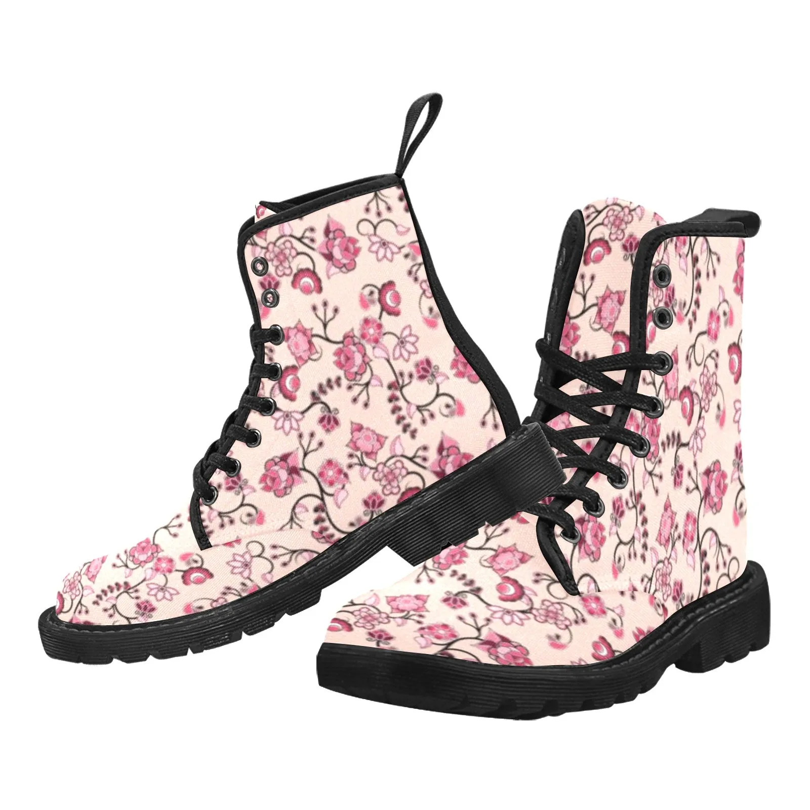 Floral Amour Boots for Women (Black)