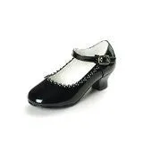 Flower Girls Rhinestone Detailed Patent Heel Shoes GS-003