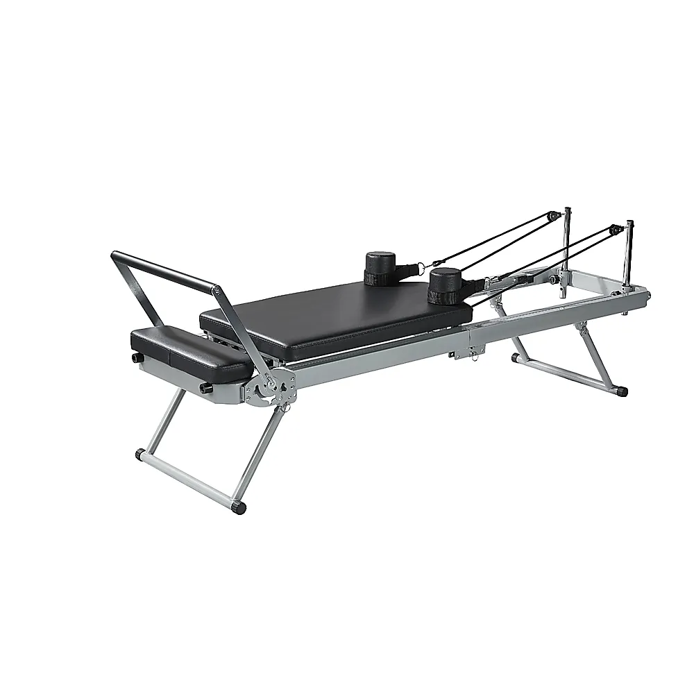 Foldable Pilates Reformer with Aluminium Rail, 135kg Capacity