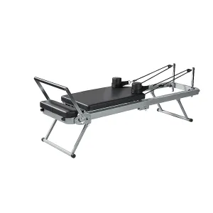 Foldable Pilates Reformer with Aluminium Rail, 135kg Capacity