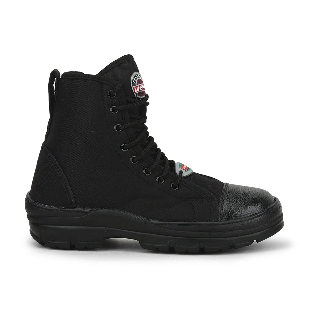 Freedom By Liberty Mens HUNTER-Z Defence Lacing Black Boots