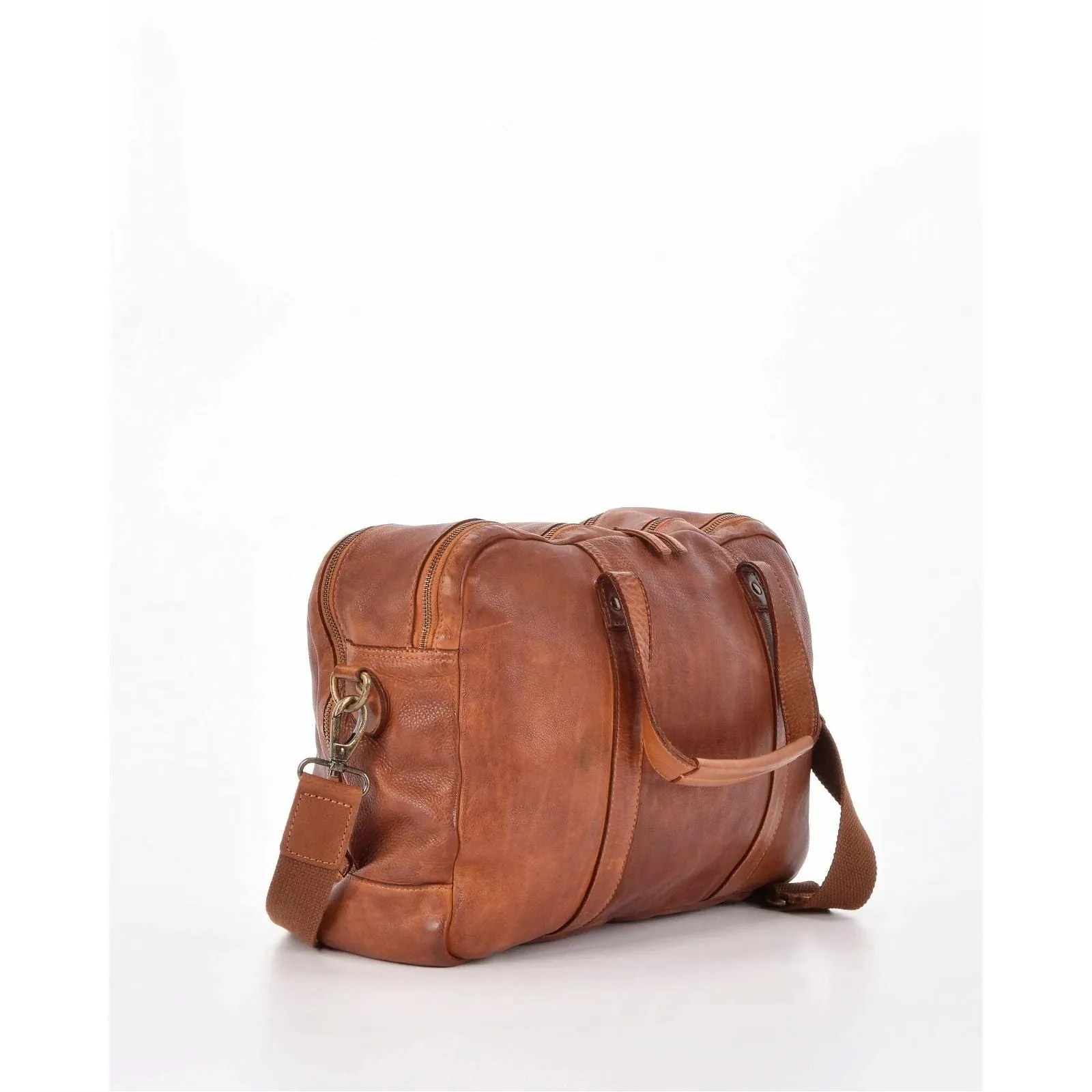 Gabee - Everton Leather Business Bag - Cognac