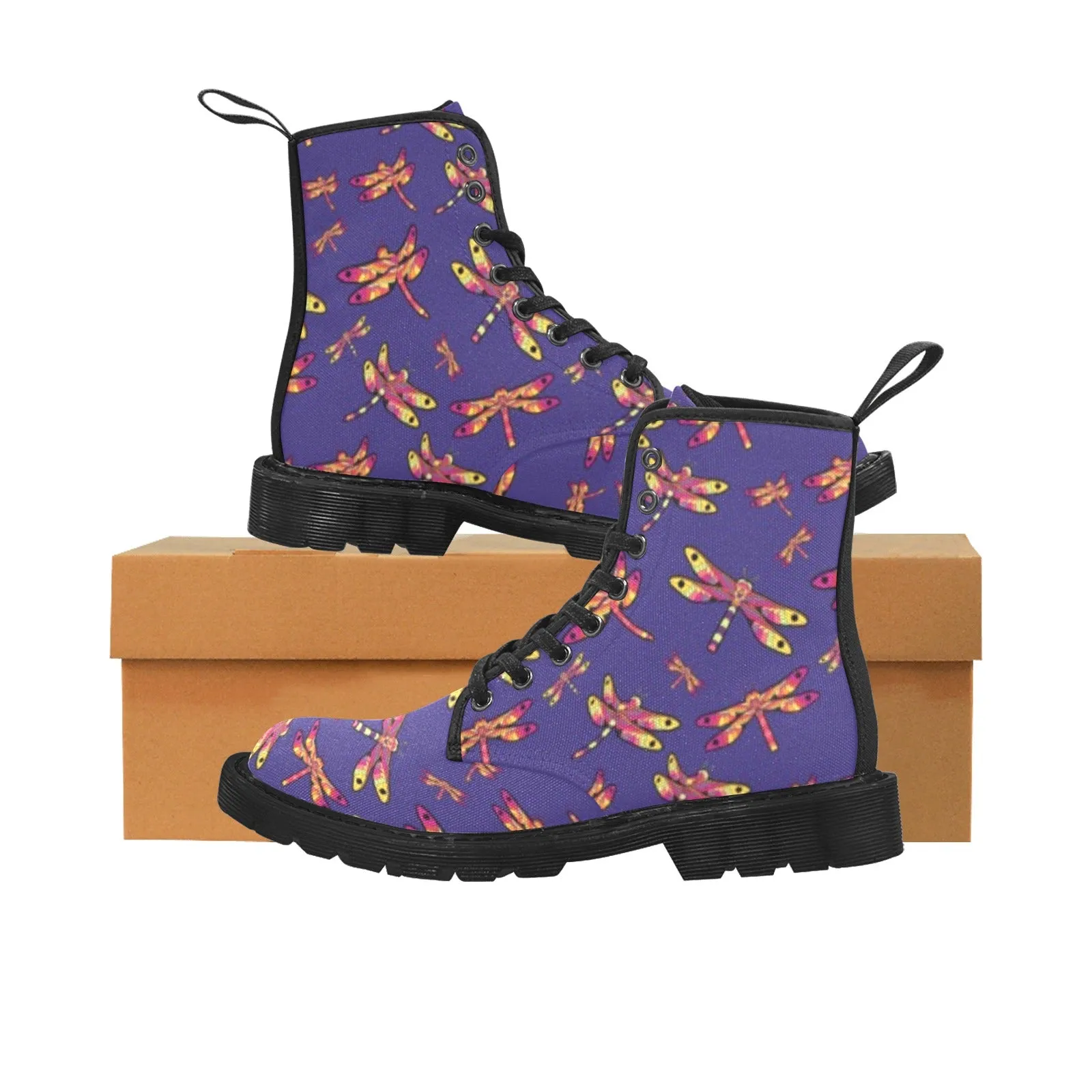 Gathering Purple Boots for Men (Black)