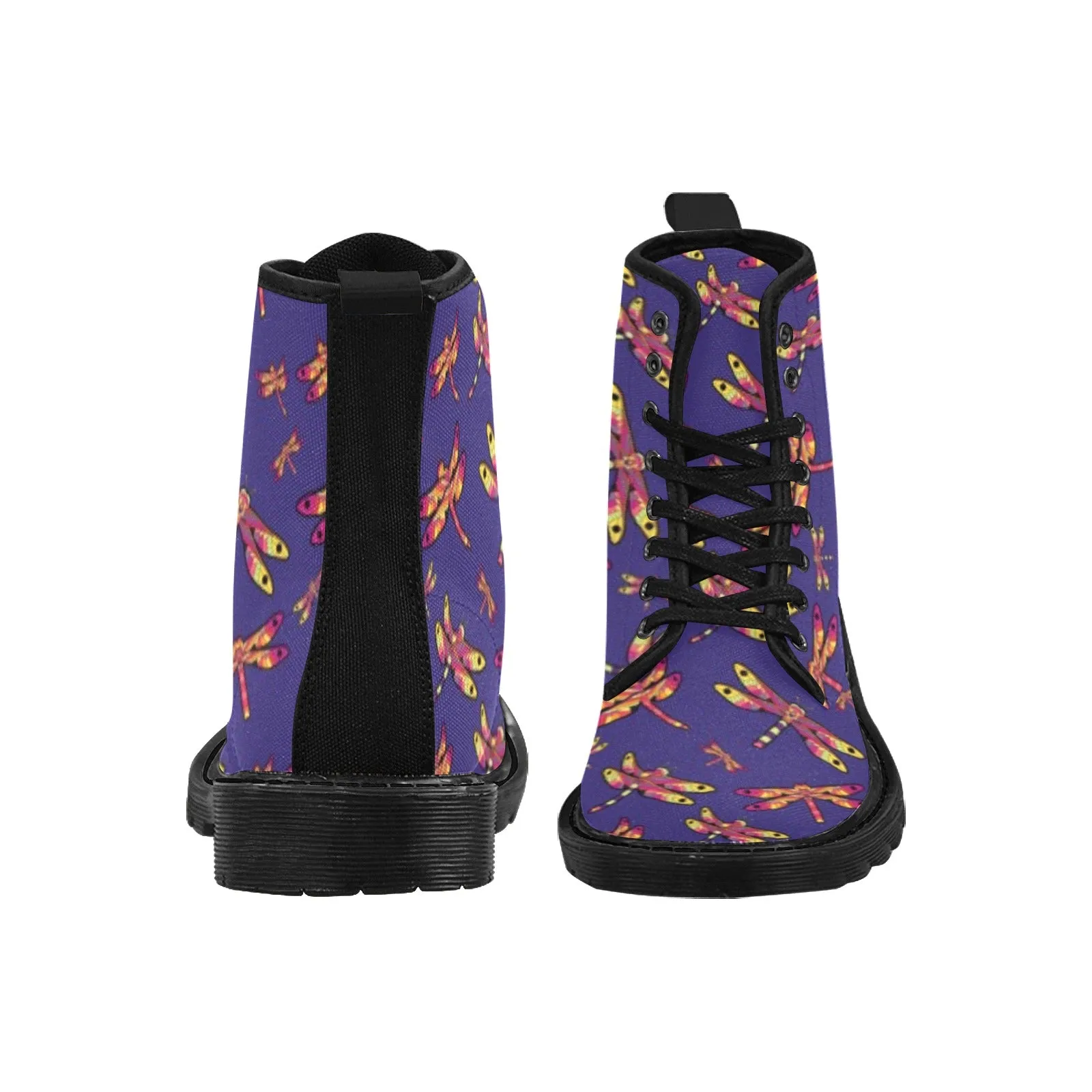 Gathering Purple Boots for Women (Black)