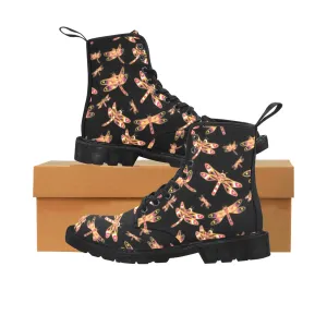 Gathering Yellow Black Boots for Women (Black)