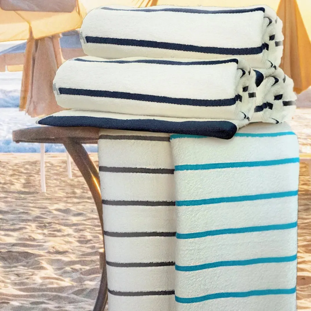 GPH Collection Horizontal Stripes Pool Towels 6 PK