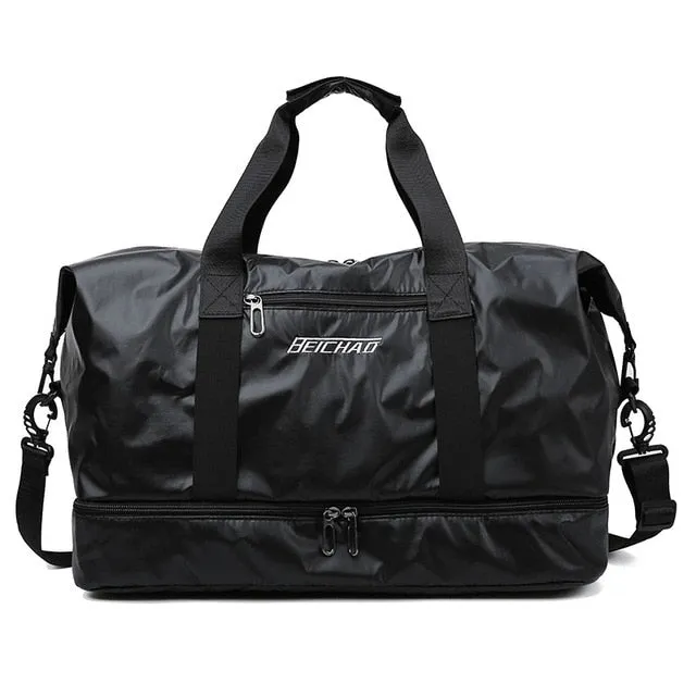 Gym Bag Pearlescent for Women With Shoes Pocket