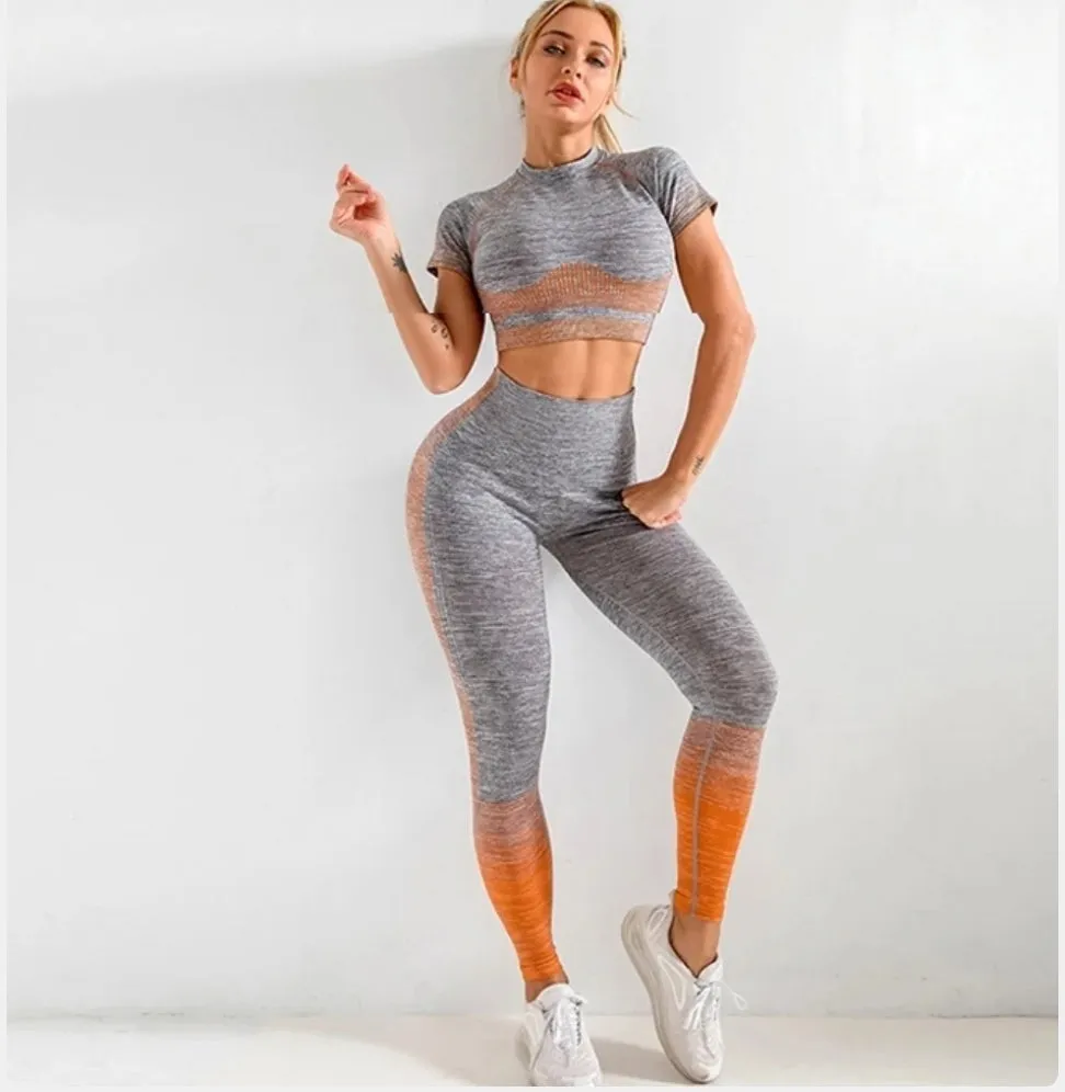 Gym Bunny Orange & Grey Gym Set