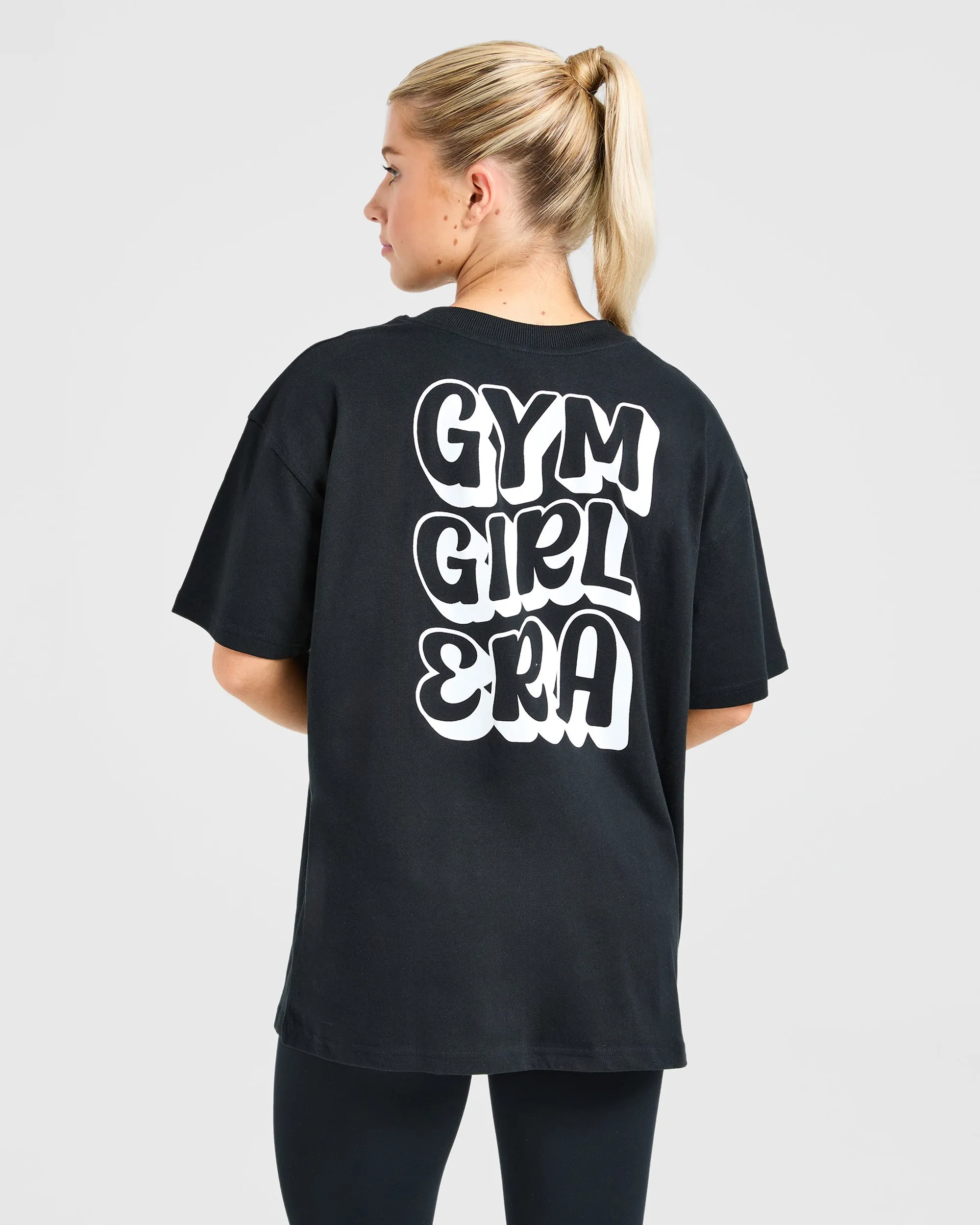 Gym Girl Era Oversized T Shirt - Black