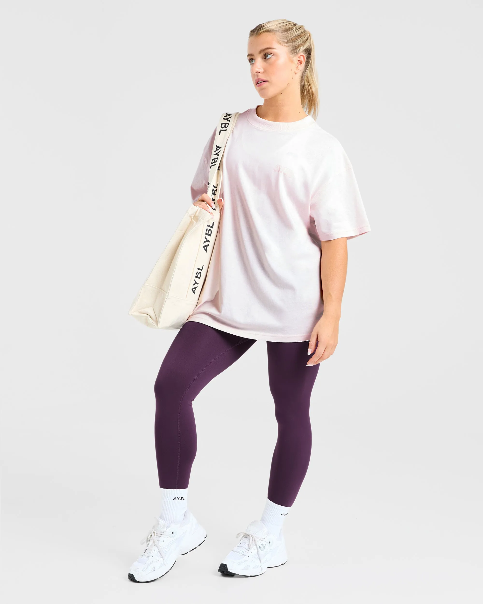 Gym Girl Era Oversized T Shirt - Pink