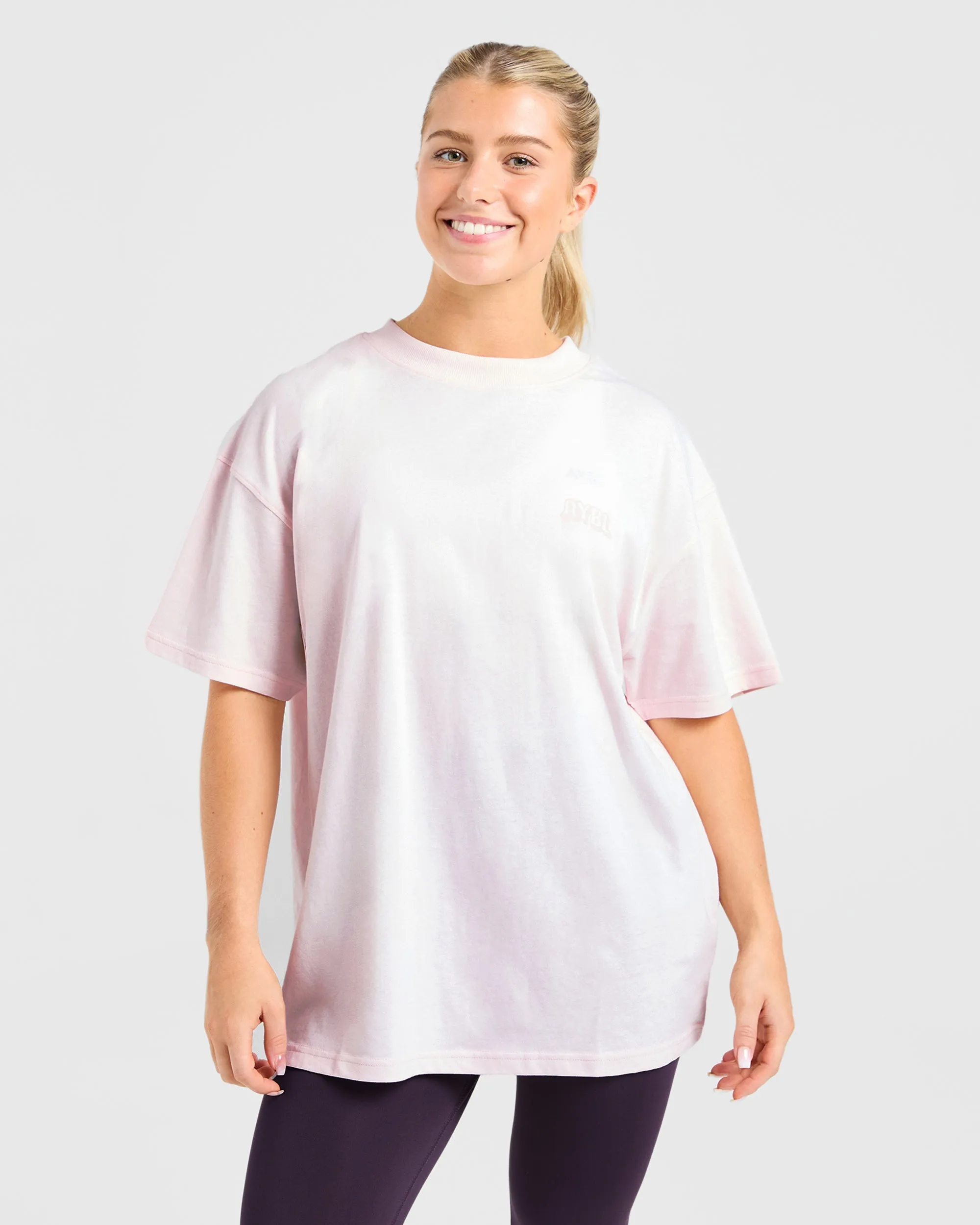 Gym Girl Era Oversized T Shirt - Pink