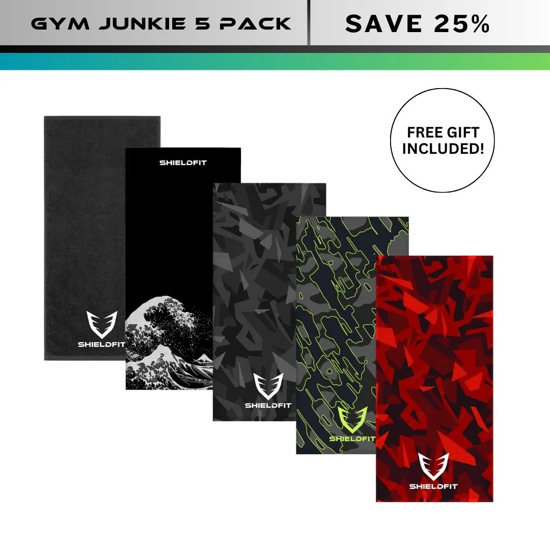 Gym Junkie 5 Antibacterial Gym Towel Pack