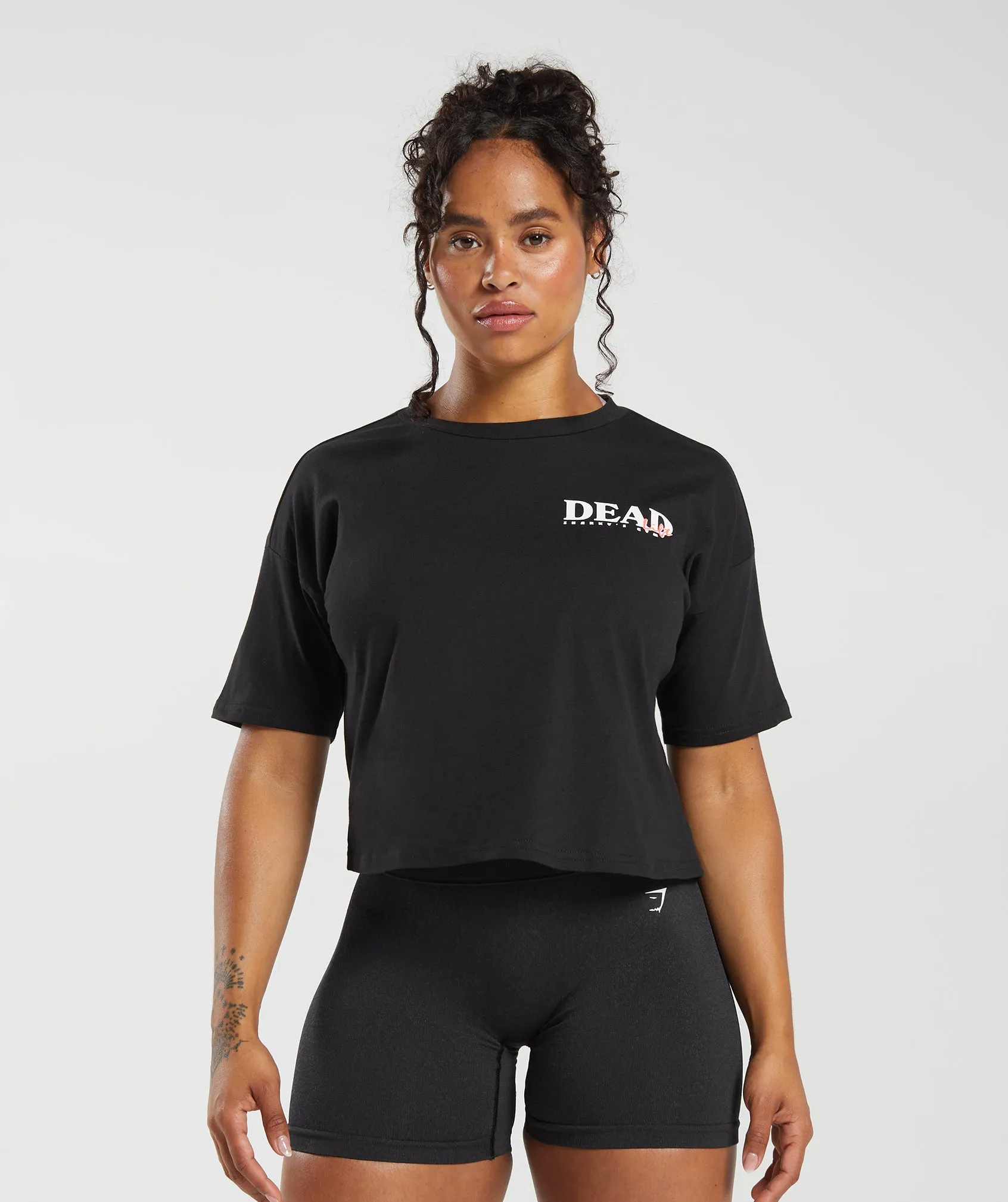 Gymshark Dead Lift Midi Tee - Black