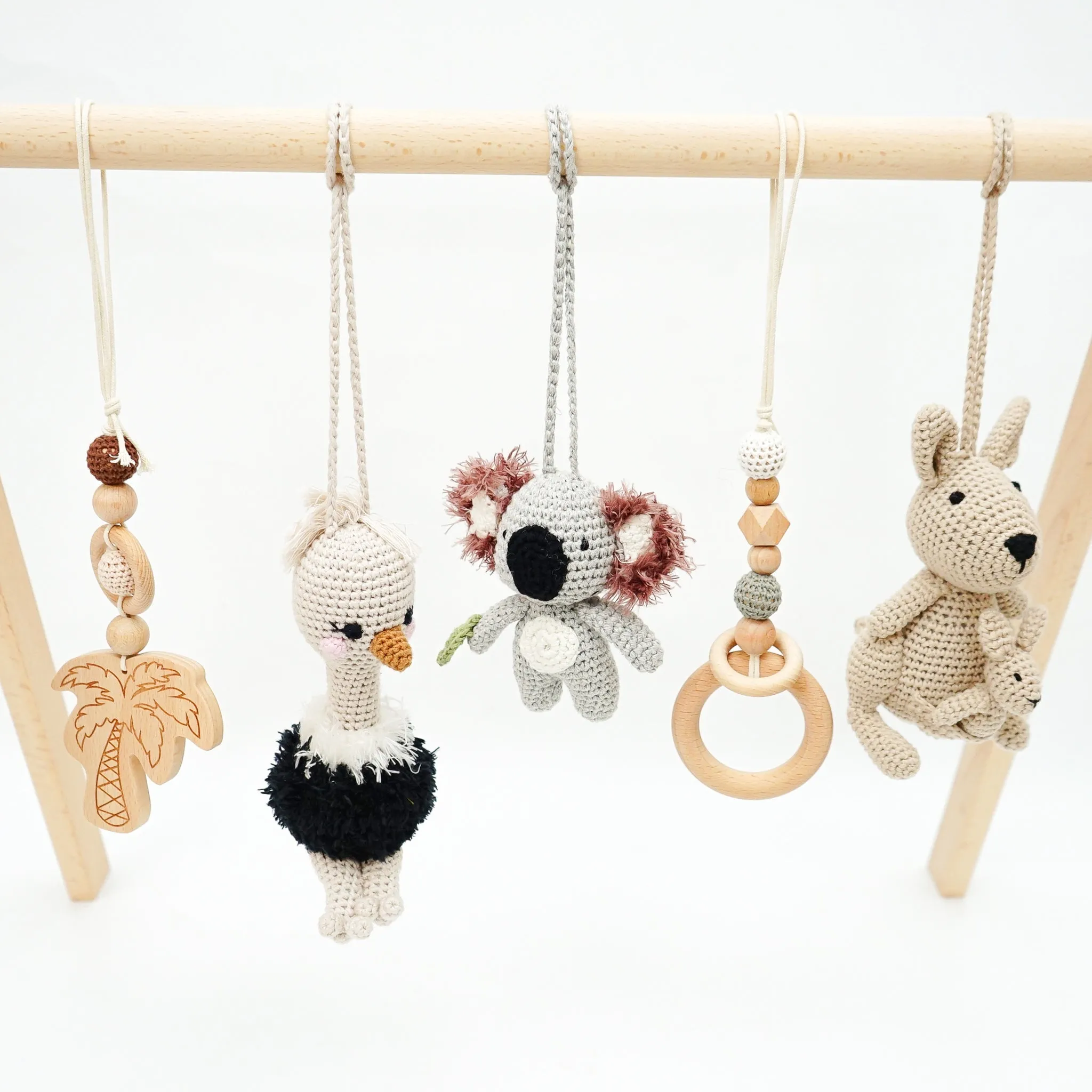 Handmade Crochet Toys for Baby Gym | Australian friends