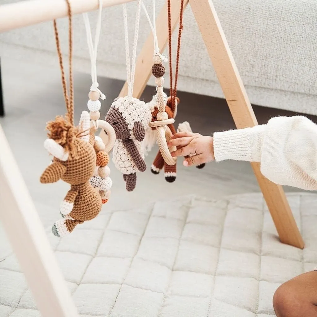 Handmade Crochet Toys for Baby Gym | Farm House