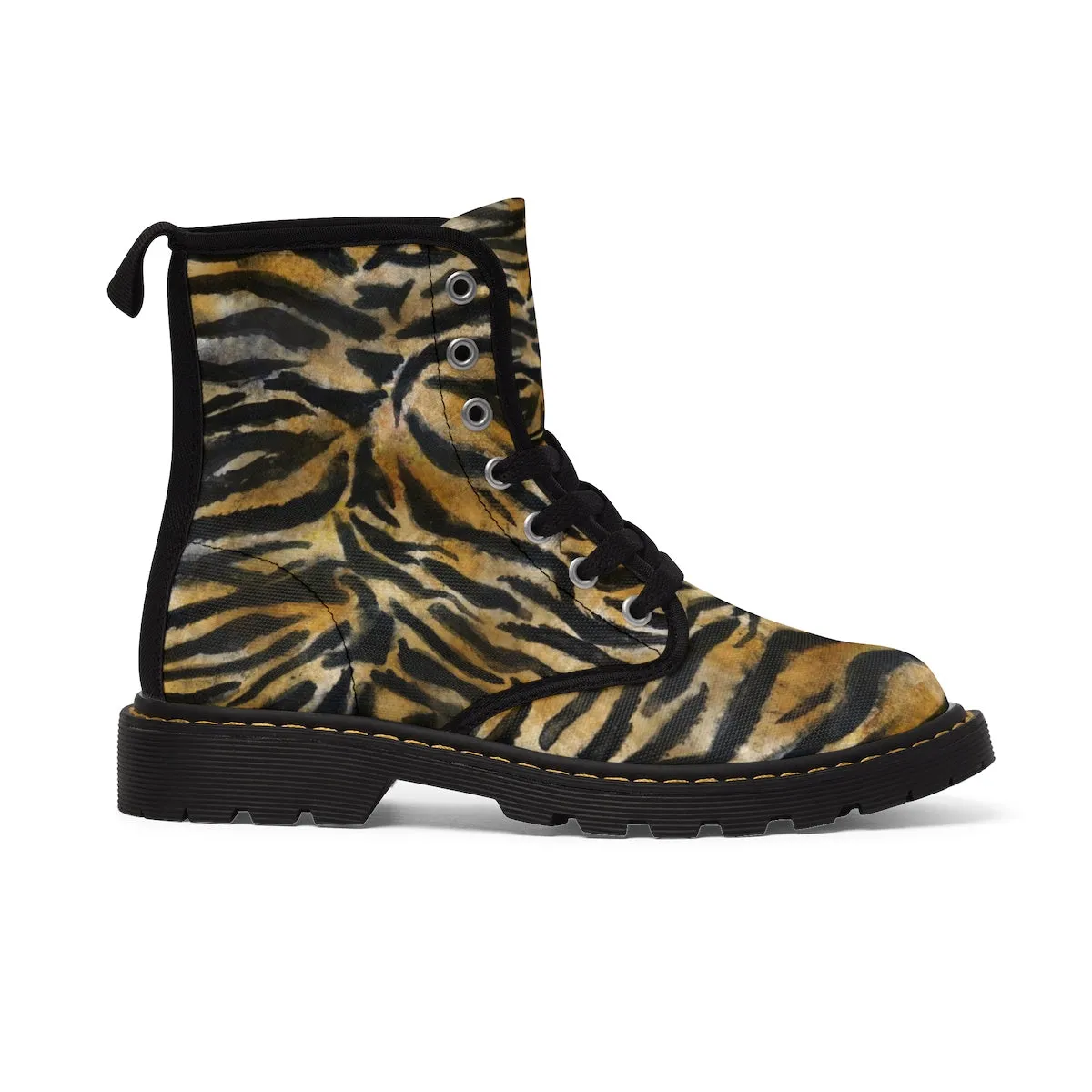 Hazuki Cute Brown Bengal Tiger Striped Animal Skin Print Designer Kids' Winter Boots