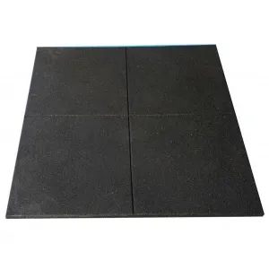 HCE Heavy Duty Rubber Floor Mat 1mx1mx15mm - Black