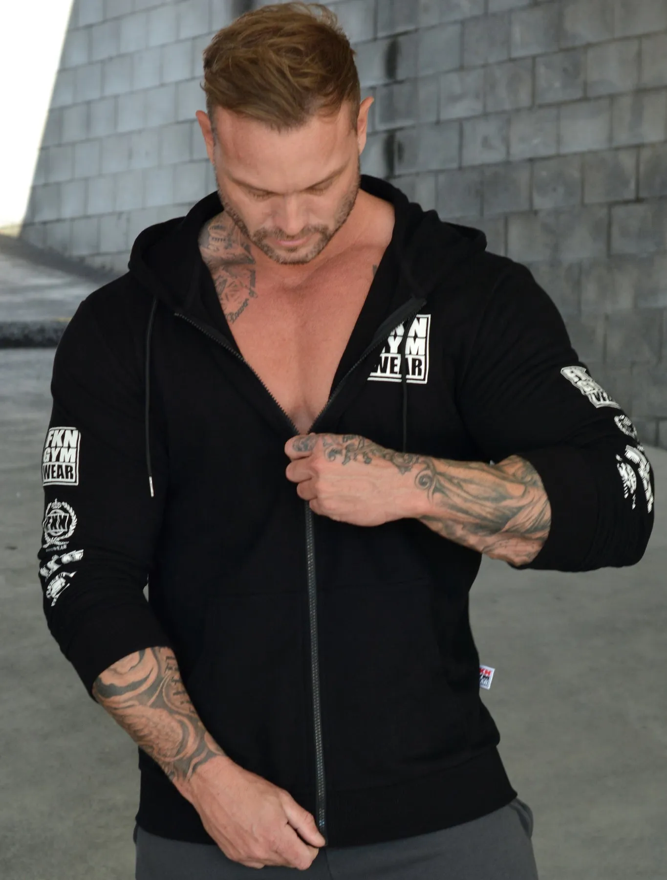 Heist | Men's Zip-Up Gym Hoodie | Black