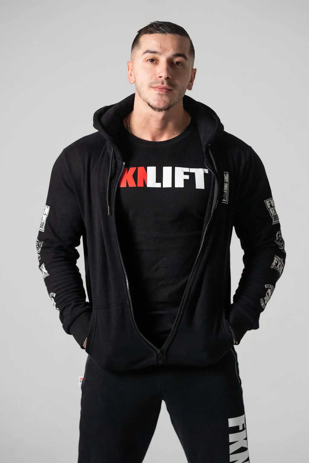 Heist | Men's Zip-Up Gym Hoodie | Black