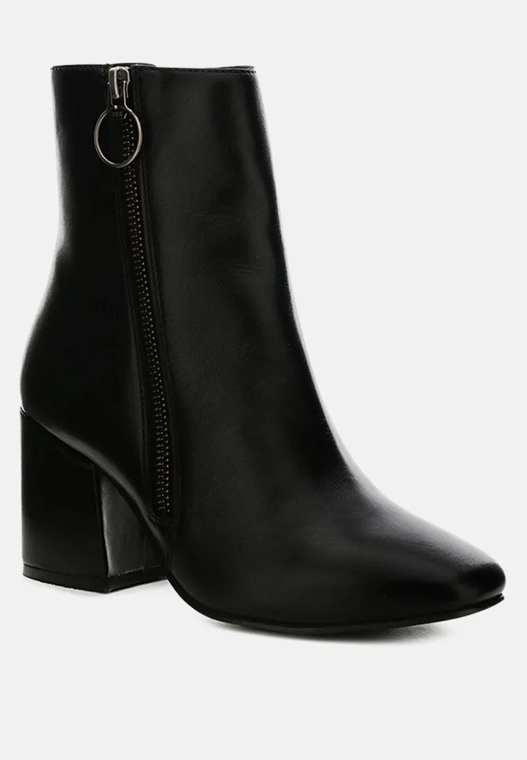 Helen Block Heel Leather Boots