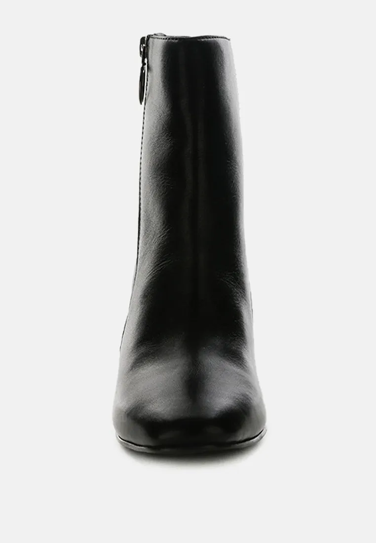 Helen Block Heel Leather Boots