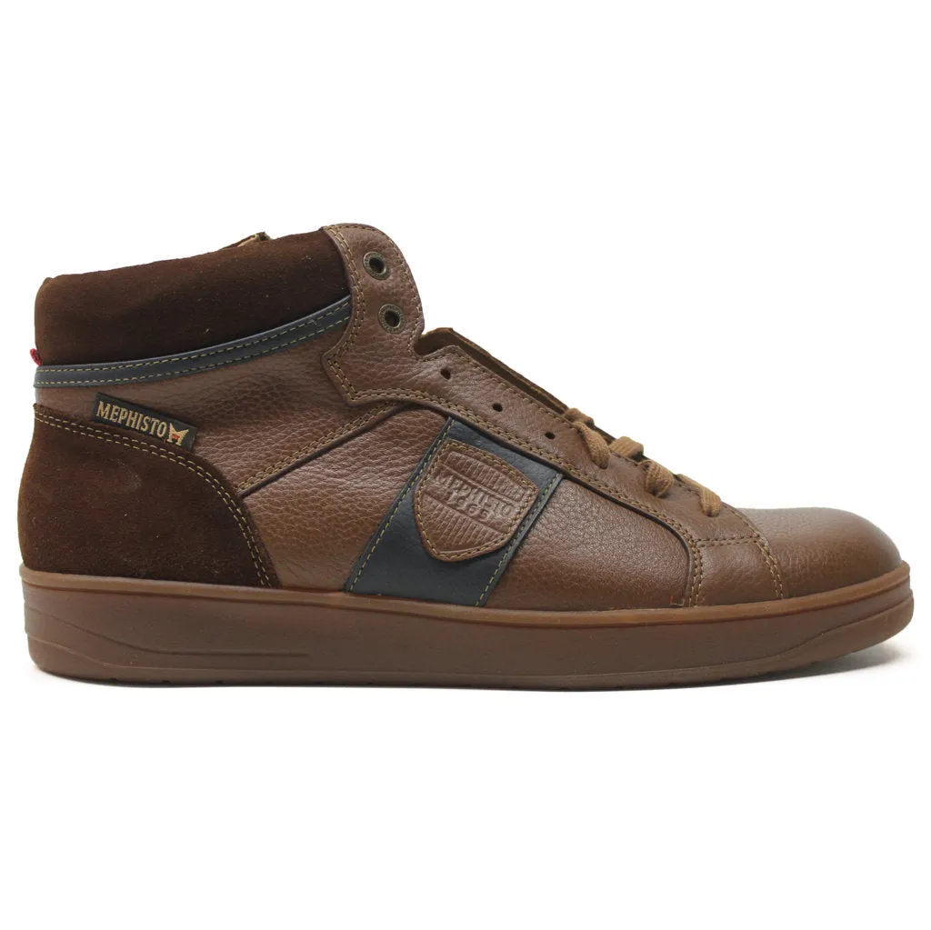 Heliot Full Grain Leather Men's Mid Top Trainers