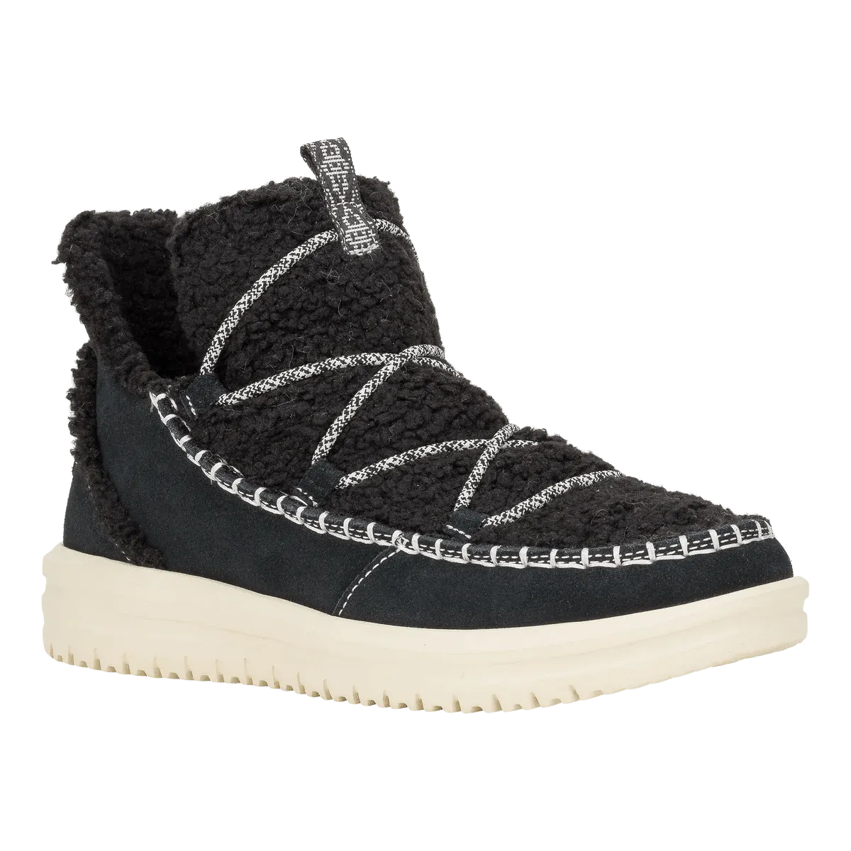 Hey Dude Camden Suede Cozy Black